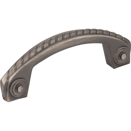 Jeffrey Alexander 3" Center-to-Center Brushed Pewter Rope Rhodes Cabinet Pull Z260-3BNBDL